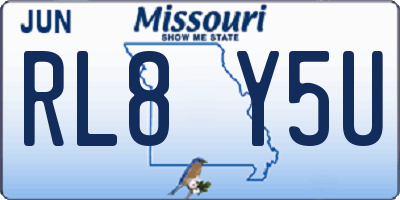 MO license plate RL8Y5U