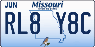 MO license plate RL8Y8C