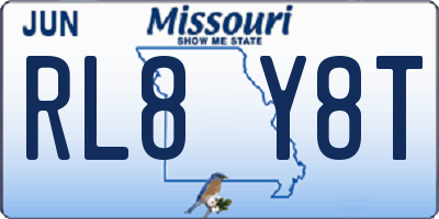 MO license plate RL8Y8T