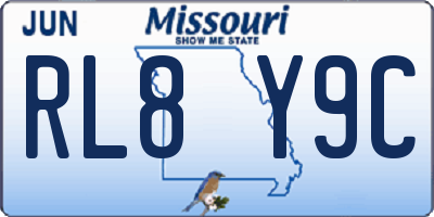 MO license plate RL8Y9C