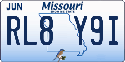 MO license plate RL8Y9I