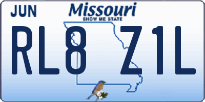 MO license plate RL8Z1L