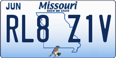 MO license plate RL8Z1V