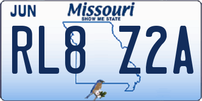 MO license plate RL8Z2A