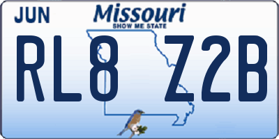 MO license plate RL8Z2B