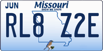 MO license plate RL8Z2E