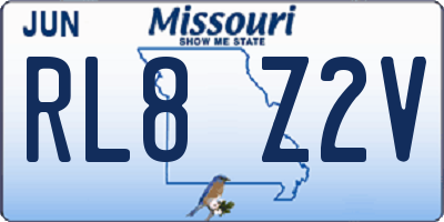 MO license plate RL8Z2V