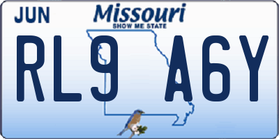 MO license plate RL9A6Y