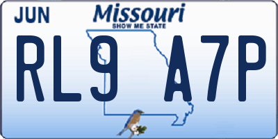 MO license plate RL9A7P