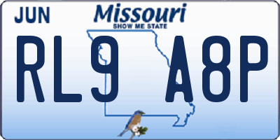 MO license plate RL9A8P