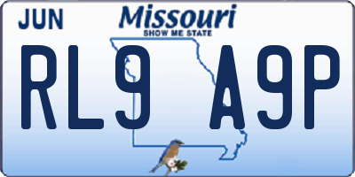 MO license plate RL9A9P