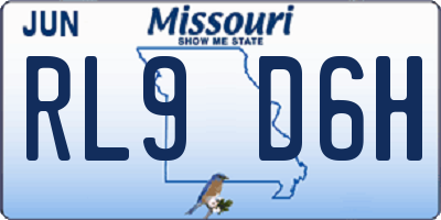 MO license plate RL9D6H