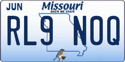MO license plate RL9N0Q