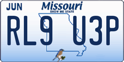 MO license plate RL9U3P