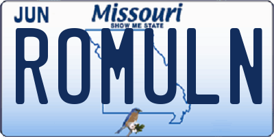MO license plate ROMULN