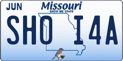 MO license plate SH0I4A