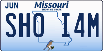 MO license plate SH0I4M