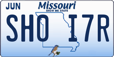 MO license plate SH0I7R