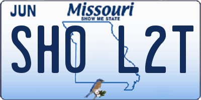 MO license plate SH0L2T