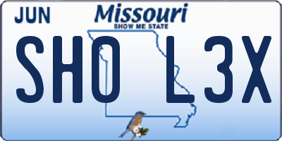 MO license plate SH0L3X