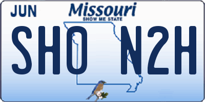 MO license plate SH0N2H