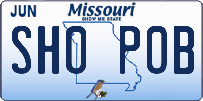 MO license plate SH0P0B