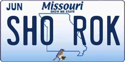 MO license plate SH0R0K