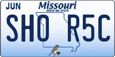 MO license plate SH0R5C
