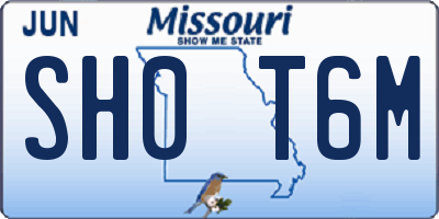 MO license plate SH0T6M