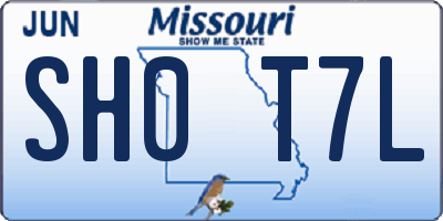 MO license plate SH0T7L
