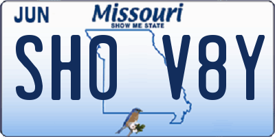MO license plate SH0V8Y
