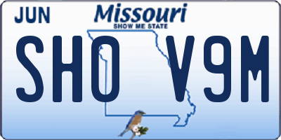 MO license plate SH0V9M