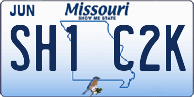 MO license plate SH1C2K