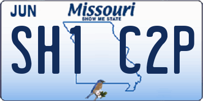 MO license plate SH1C2P