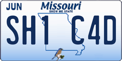 MO license plate SH1C4D