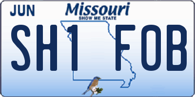 MO license plate SH1F0B