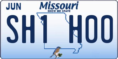 MO license plate SH1H0O