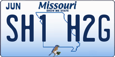 MO license plate SH1H2G