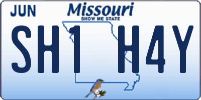 MO license plate SH1H4Y