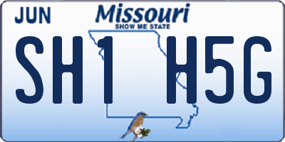 MO license plate SH1H5G
