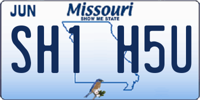 MO license plate SH1H5U