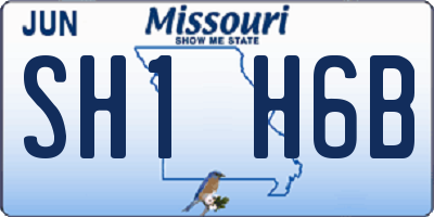 MO license plate SH1H6B