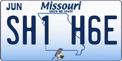 MO license plate SH1H6E