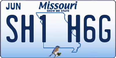 MO license plate SH1H6G