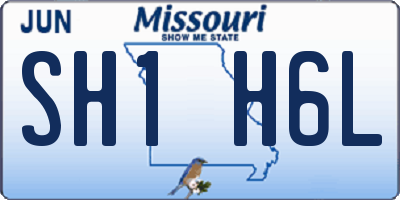 MO license plate SH1H6L