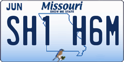 MO license plate SH1H6M