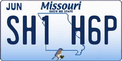 MO license plate SH1H6P
