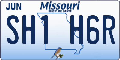 MO license plate SH1H6R