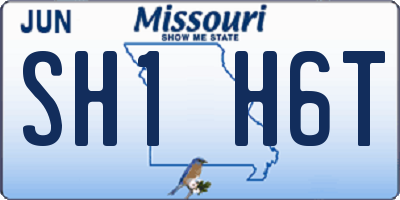 MO license plate SH1H6T
