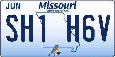 MO license plate SH1H6V